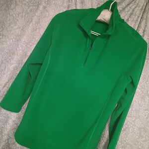 Lands' End Vibrant Green Fleece Pullover, St Patrick's Day